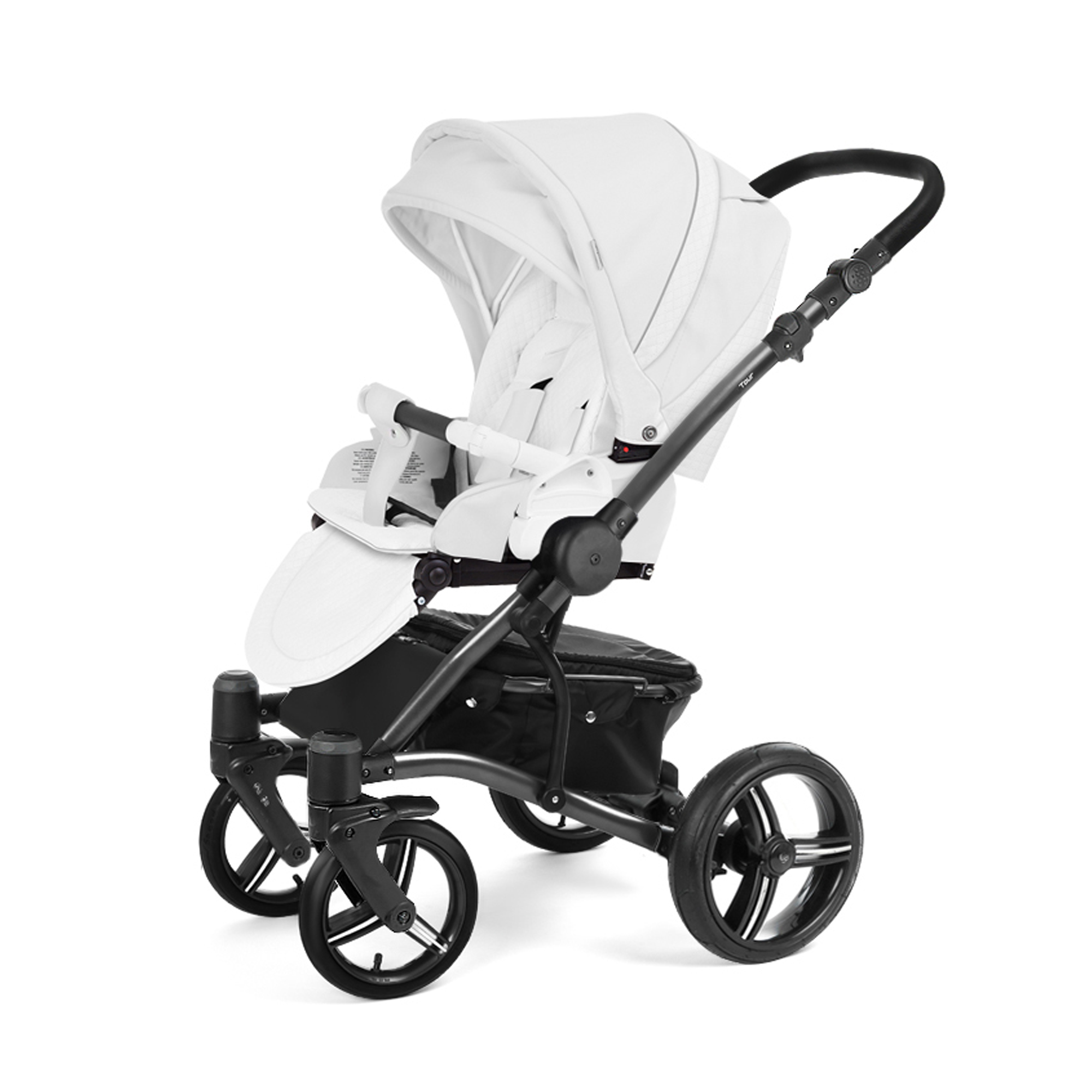Прогулочная коляска Esspero Tour Leatherette (шасси Black) Nappa White