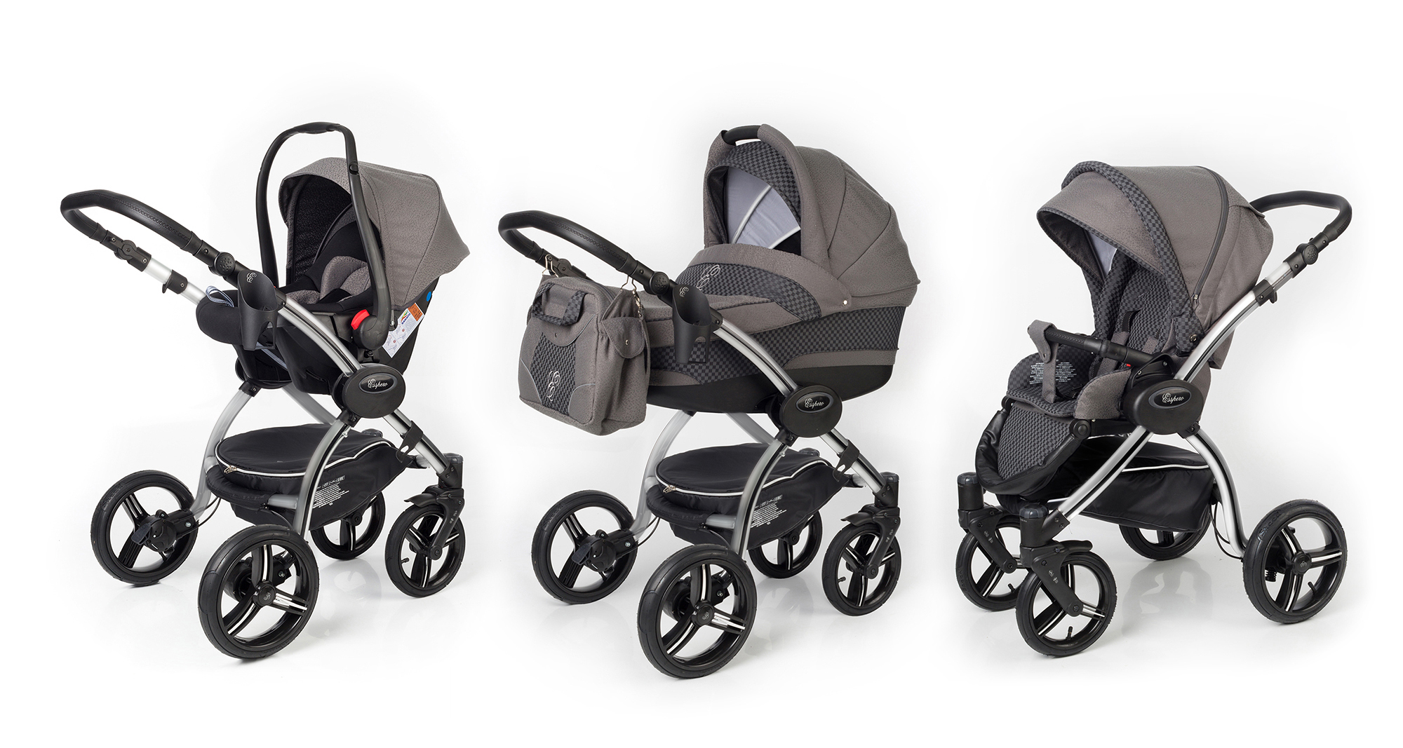 Коляска 3 в 1 Esspero I-Nova (шасси Grey) Carbon