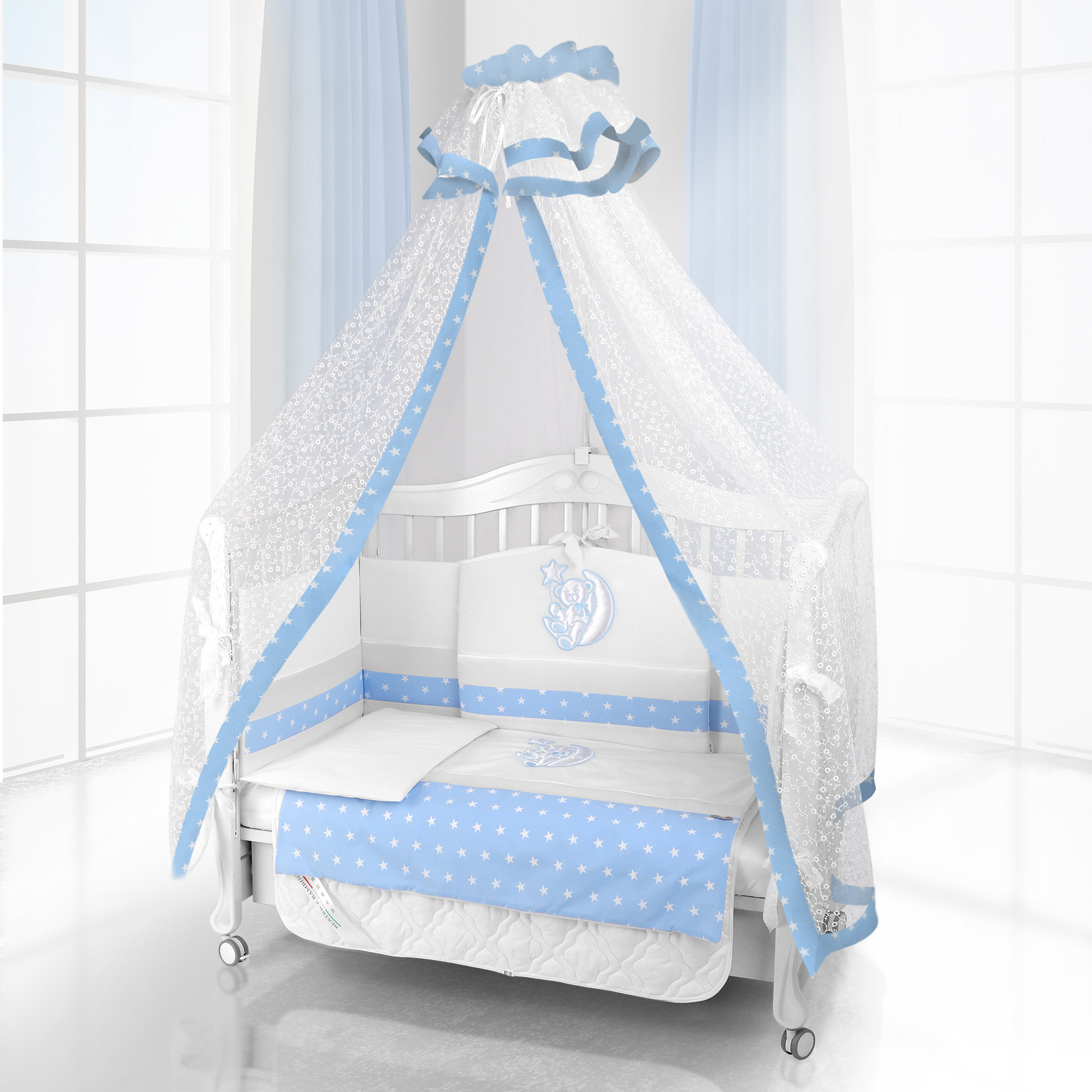 Комплект постельного белья Beatrice Bambini Unico Stella (120х60) bianco blu