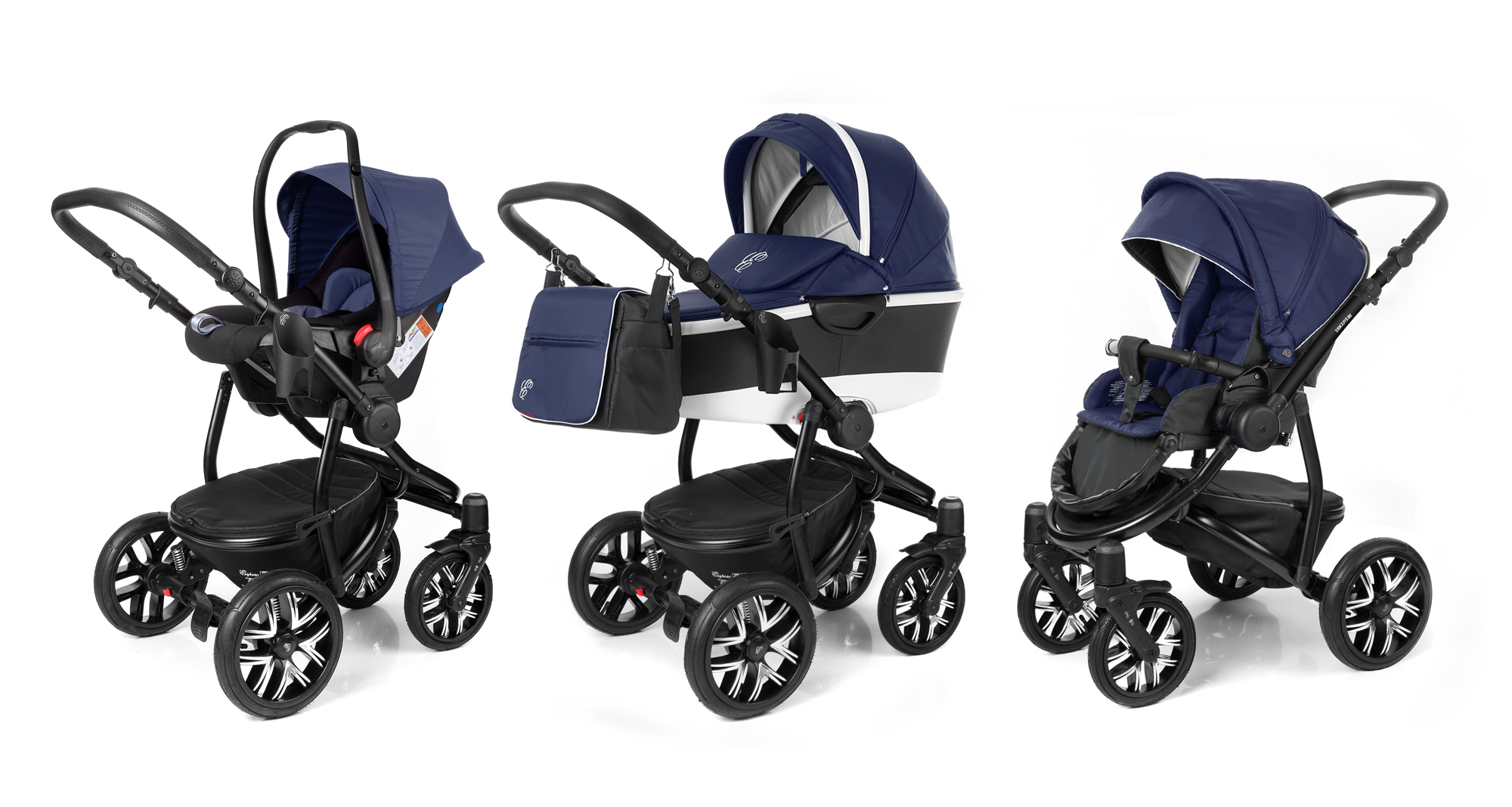Коляска 3 в 1 Esspero Discovery Alu (шасси Black) Navy
