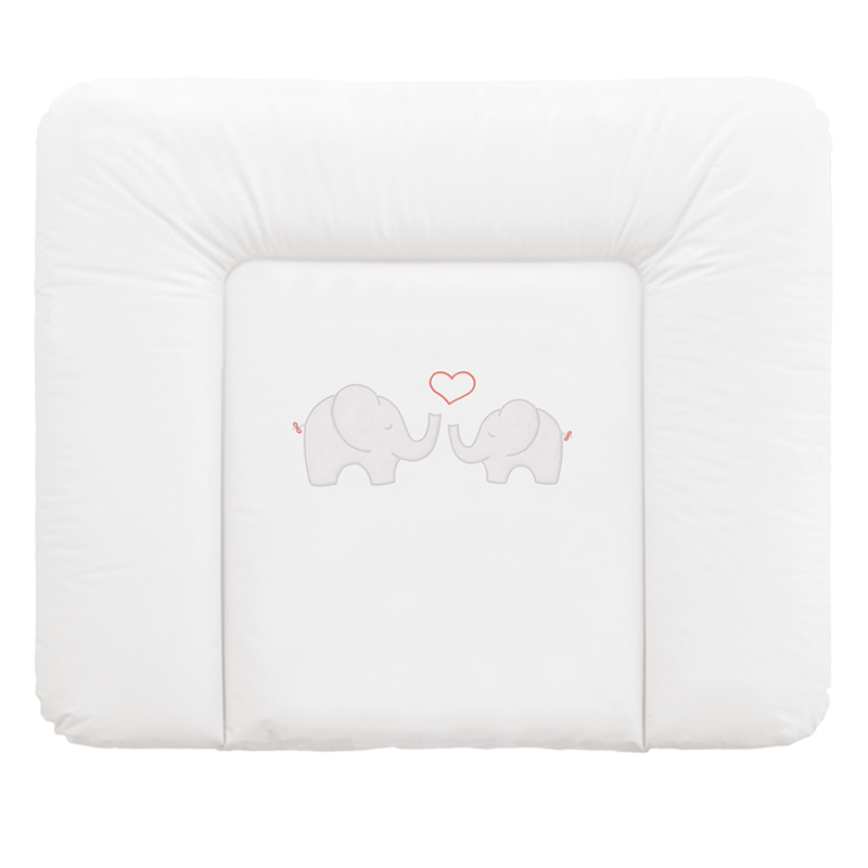 Пеленальный матрас мягкий Ceba Baby 70х85 Elephants White