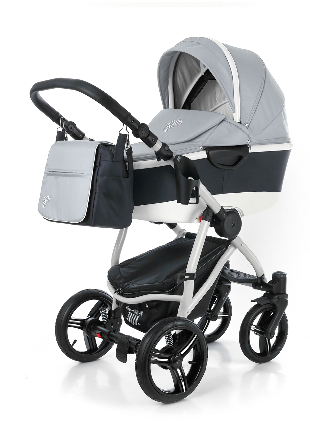 Коляска для новорожденных Esspero Newborn Lux Alu (шасси Grey) Silver
