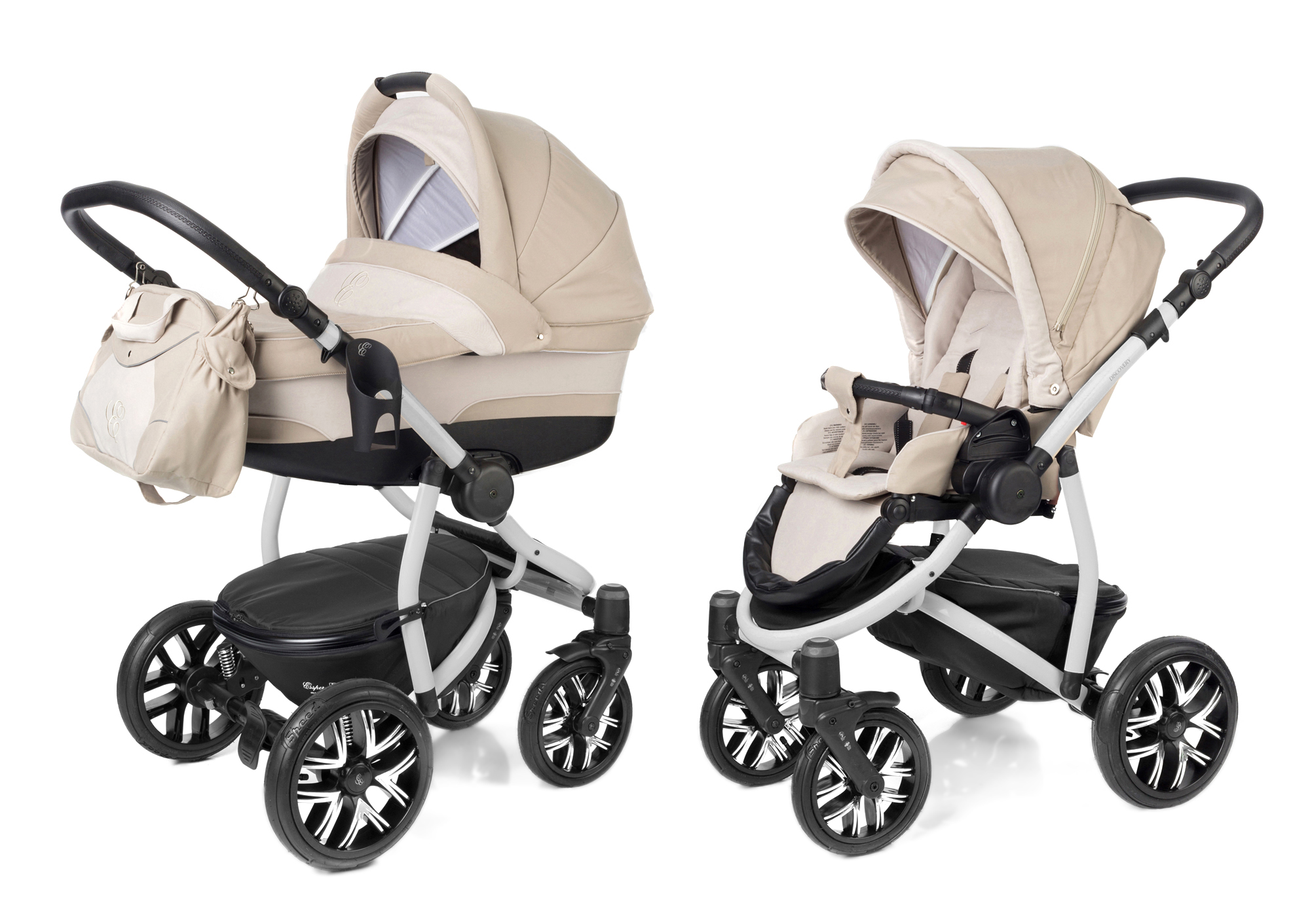Коляска 2 в 1 Esspero Discovery (шасси Grey) Khakki Beige