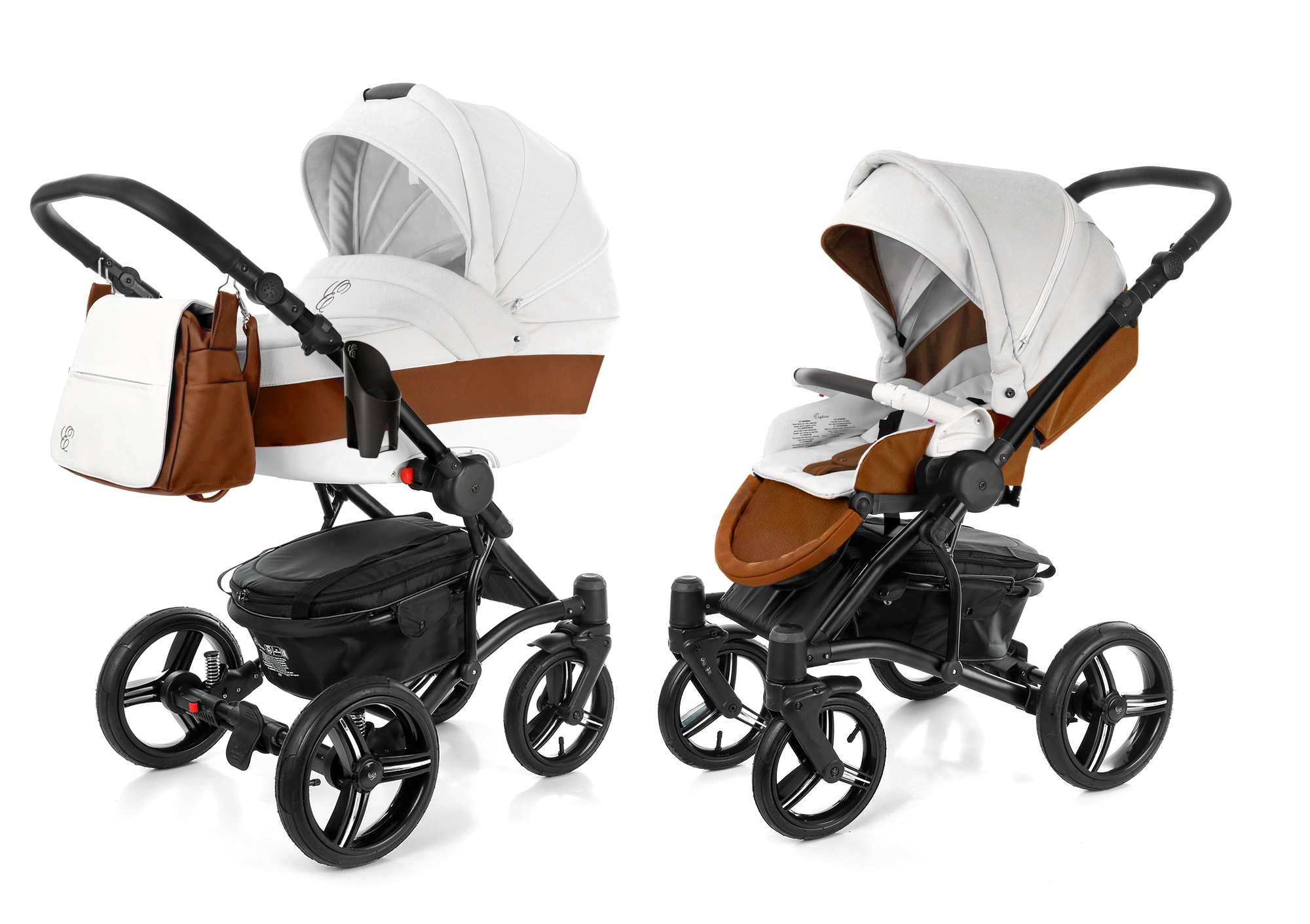 Коляска 2 в 1 Esspero Tour Leatherette (шасси Black) Orange leatherette