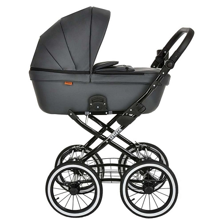 Коляска для новорожденных Pituso Leticia Classic Кожа/14d Antracyt