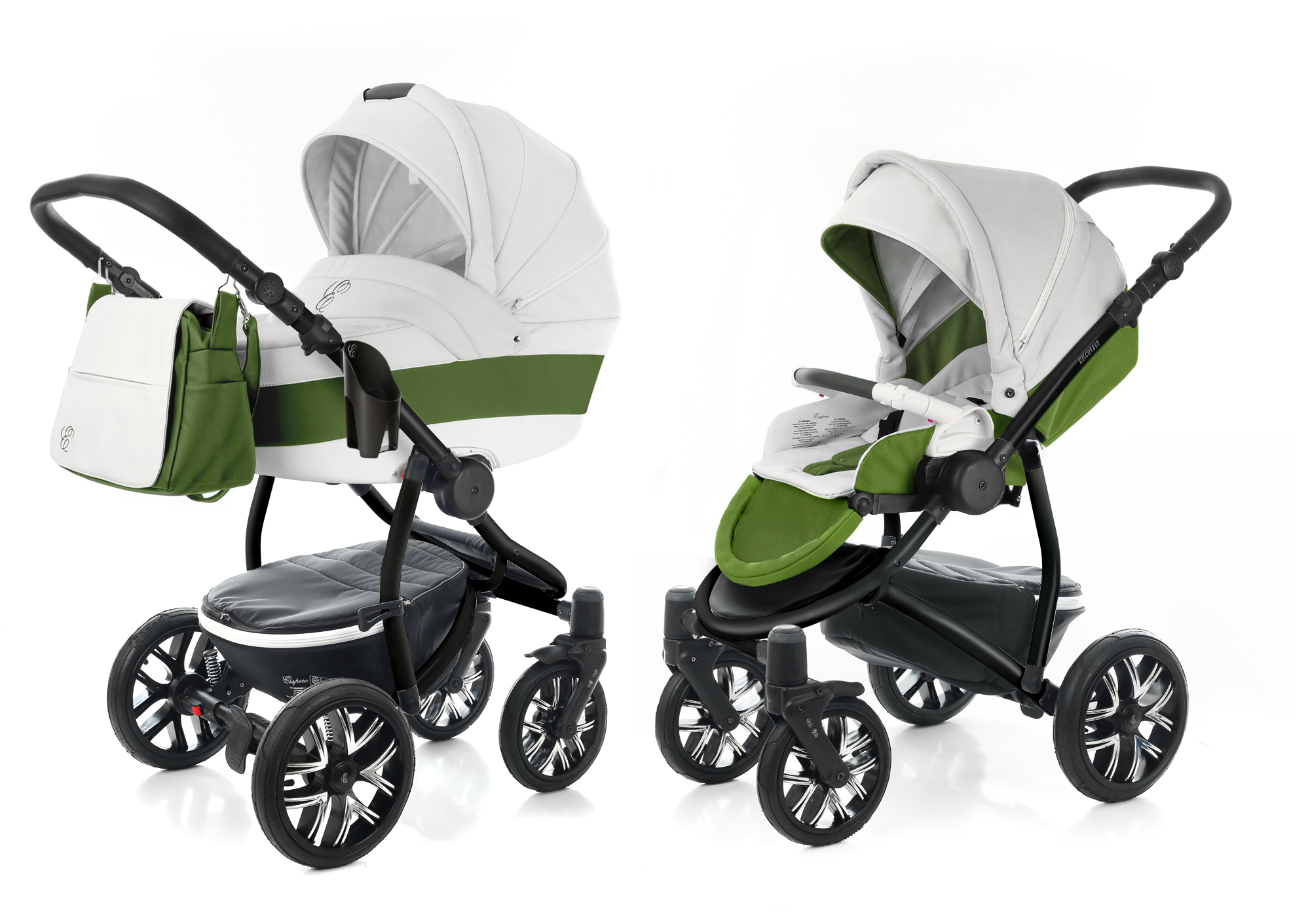 Коляска 2 в 1 Esspero Grand Discovery (шасси Graphite) Apple leatherette