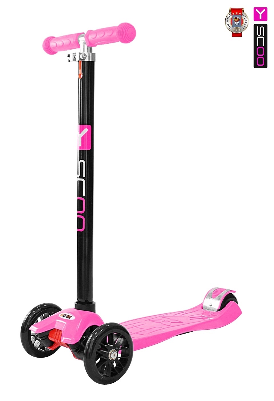 Самокат Y-SCOO maxi A-20 Simple pink