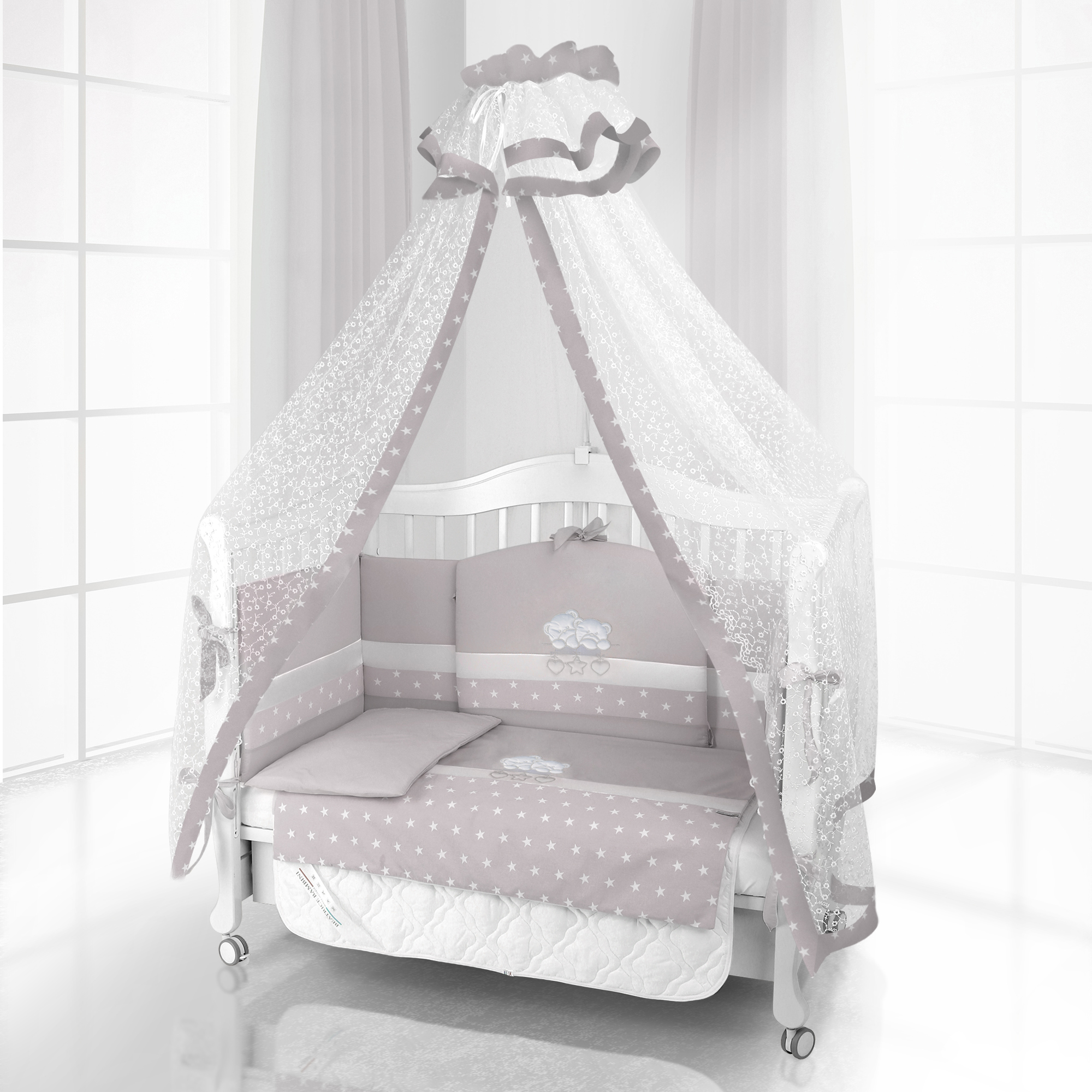 Комплект постельного белья Beatrice Bambini Unico Abbiamo (125х65) grigio/grigio