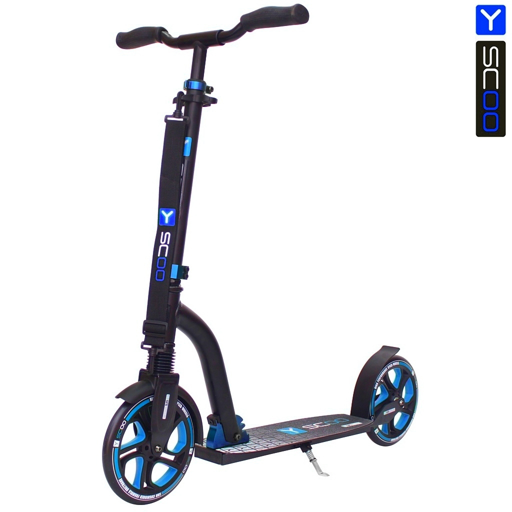 Самокат Y-SCOO RT 215 MONTEREY с 2 амортизаторами blue/black