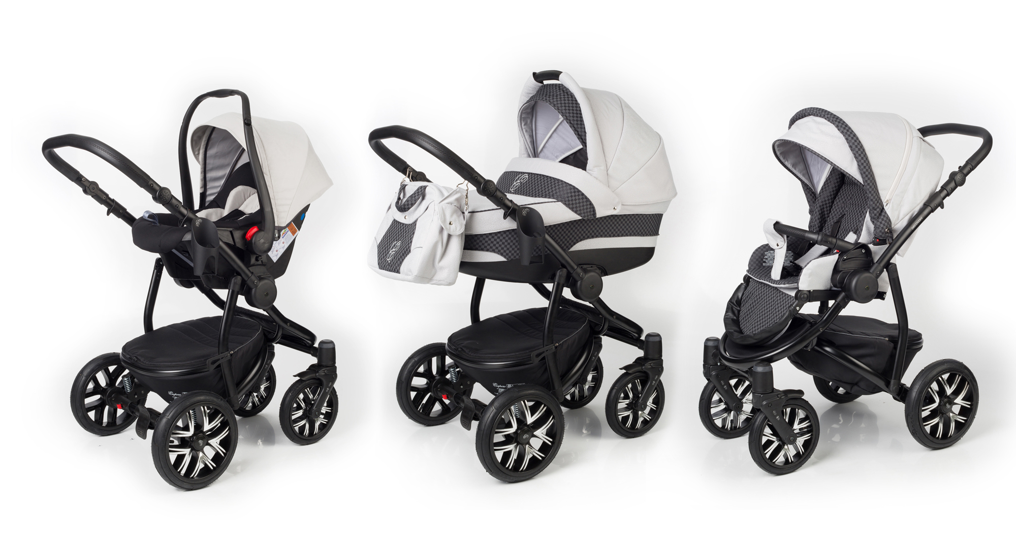 Коляска 3 в 1 Esspero Discovery (шасси Black) Grey Carbon