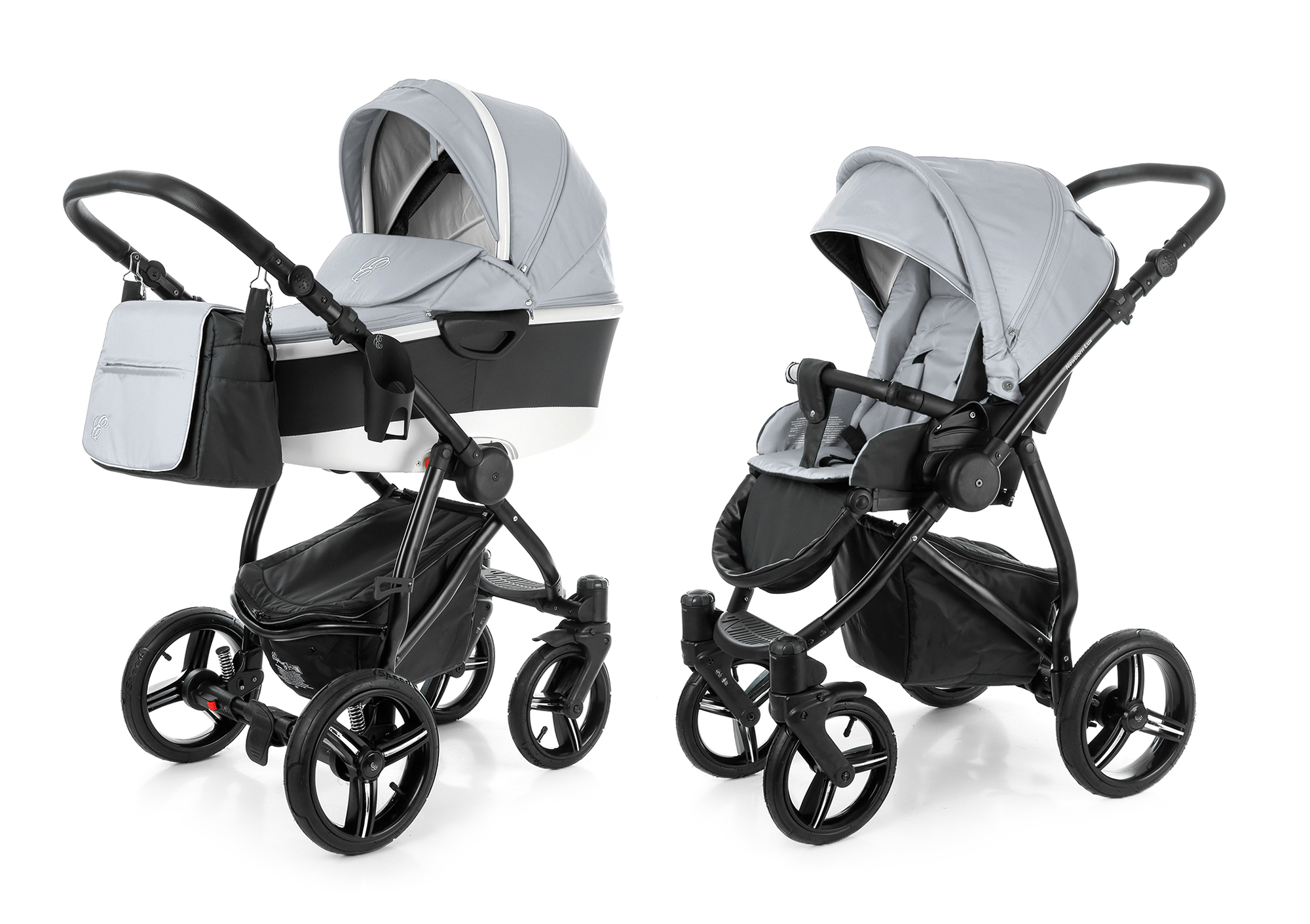 Коляска 2 в 1 Esspero Newborn Lux Alu (шасси Black) Silver
