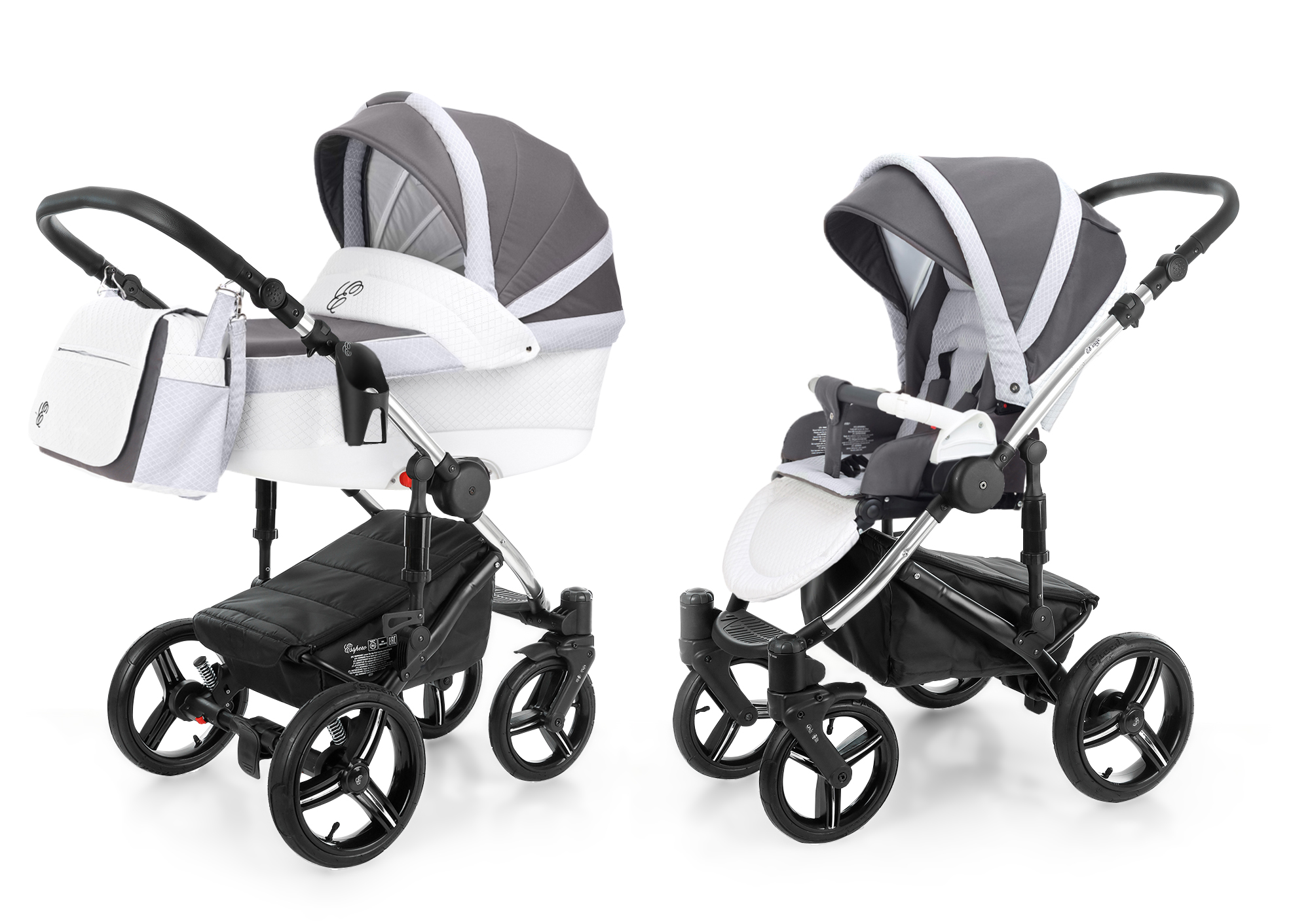 Коляска 2 в 1 Esspero Grand Magic (шасси Chrome) Royal Light Grey