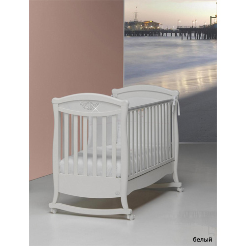 Детская кроватка Bambolina Principessa Cristallo 125x65 белый