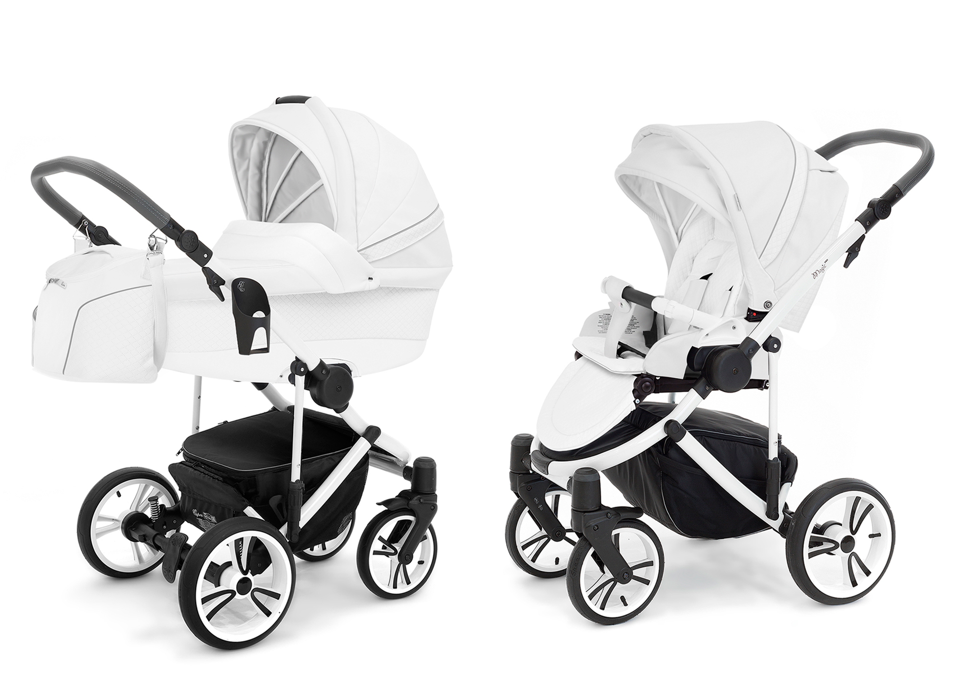 Коляска 2 в 1 Esspero Grand Magic Pro (шасси White) Nappa White