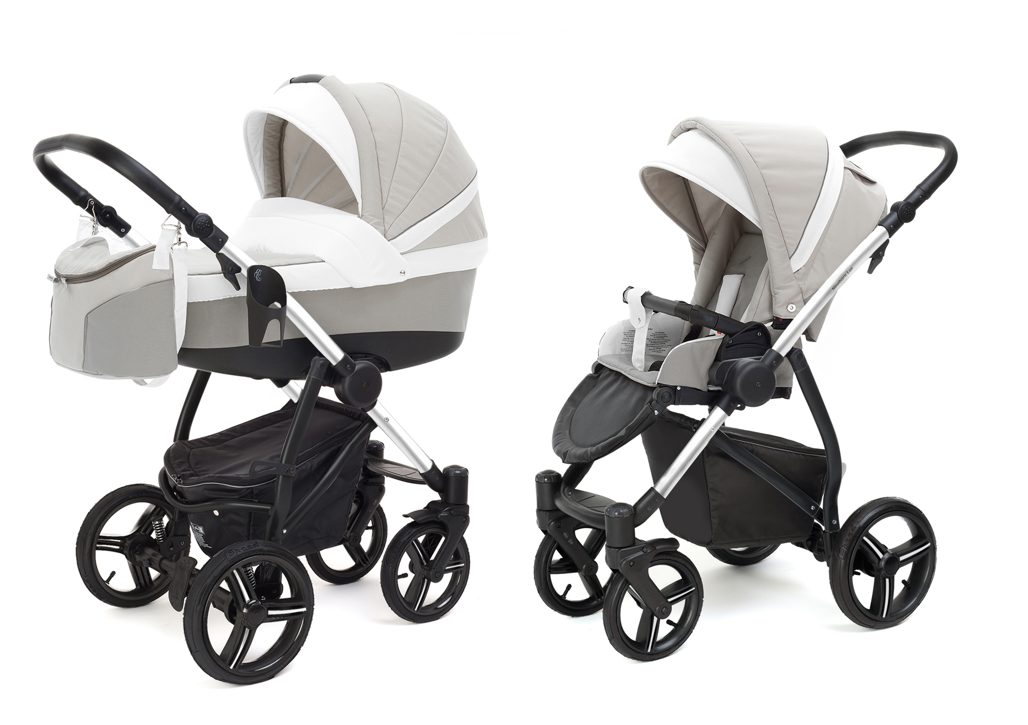 Коляска 2 в 1 Esspero Grand Newborn Lux (шасси Chrome) Vanila