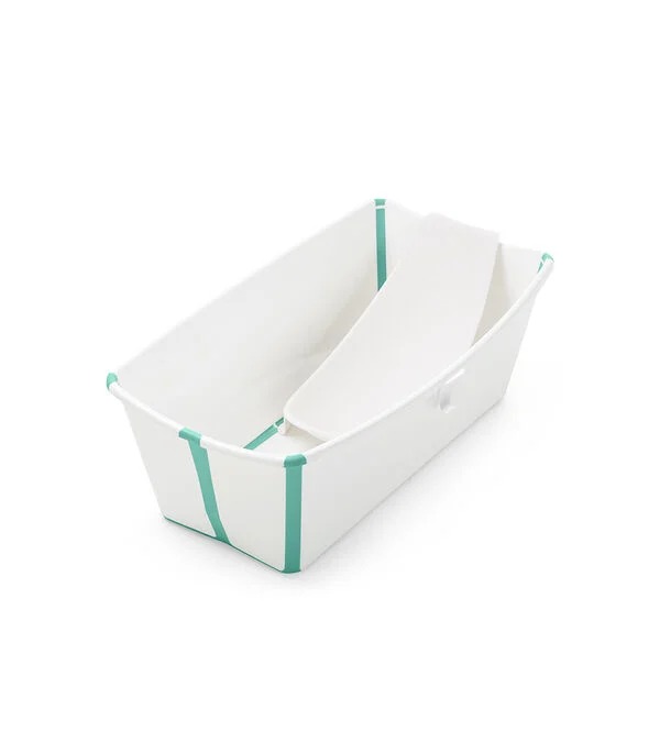 Ванночка с горкой Stokke Flexi Bath Bundle, Tub with Newborn Support Transparent Green
