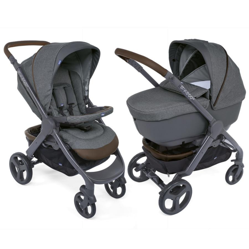 Коляска 2 в 1 Chicco Stylego Up Crossover Cool Grey
