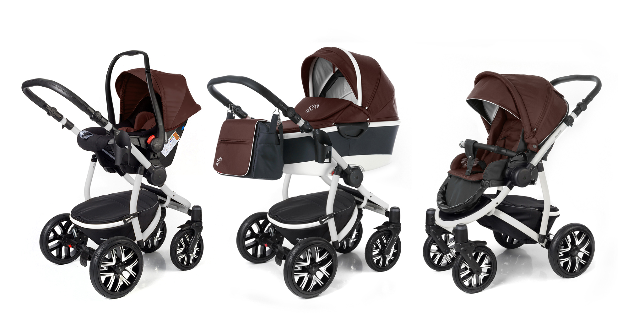 Коляска 3 в 1 Esspero Discovery Alu (шасси Grey) Brown