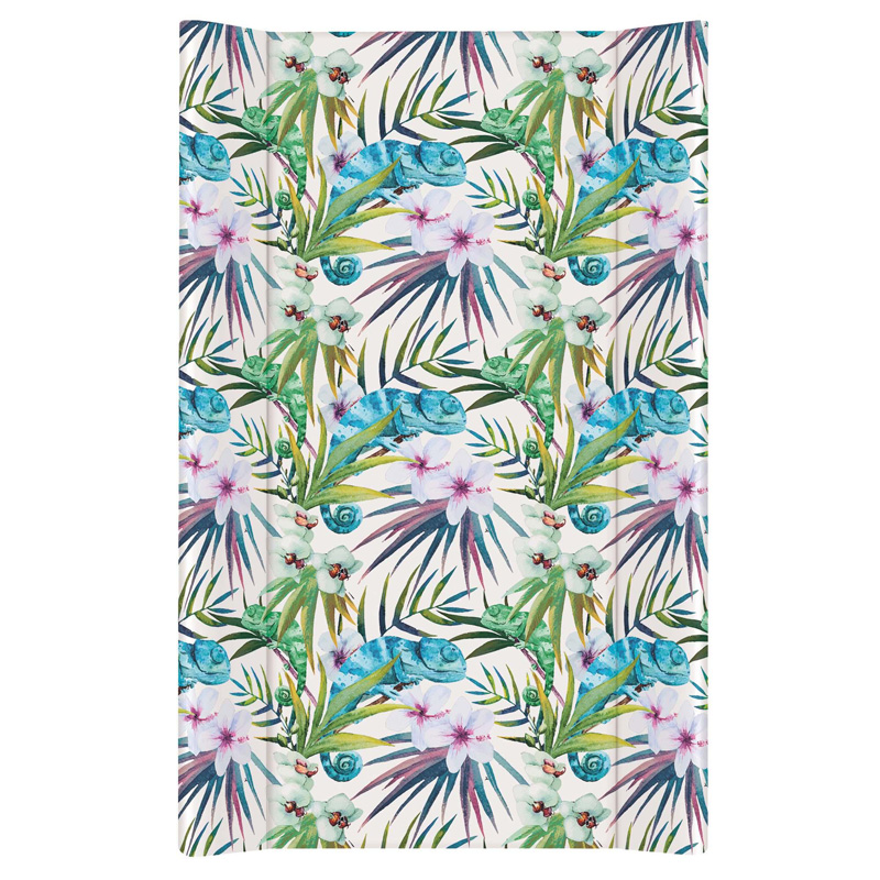Пеленальный матрац без изголовья на кровать Ceba Baby Flora Fauna 80 см Camaleon Blanco W-210-099-542