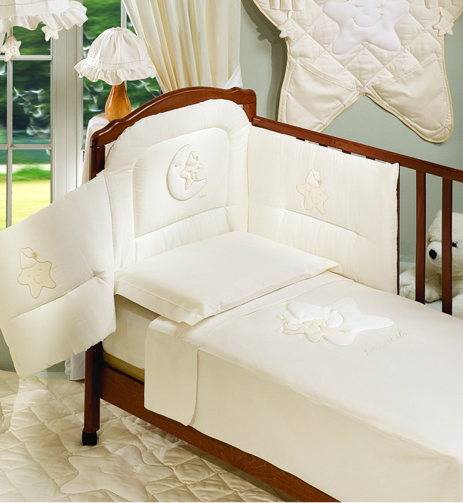Постельный комплект Italbaby Petite Etoile 5 предметов крем
