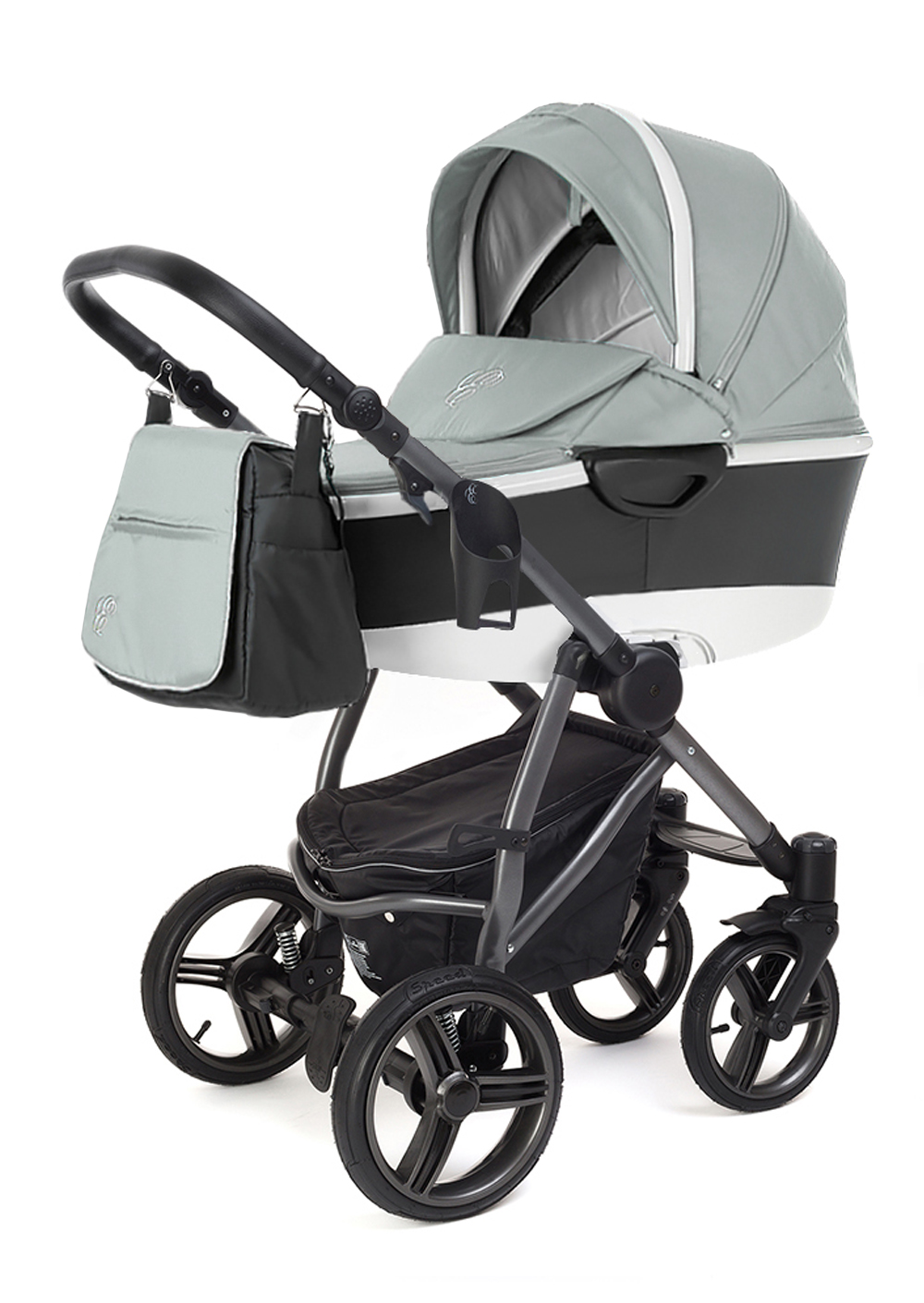 Коляска для новорожденных Esspero Newborn Lux Alu (шасси Graphite) Silver