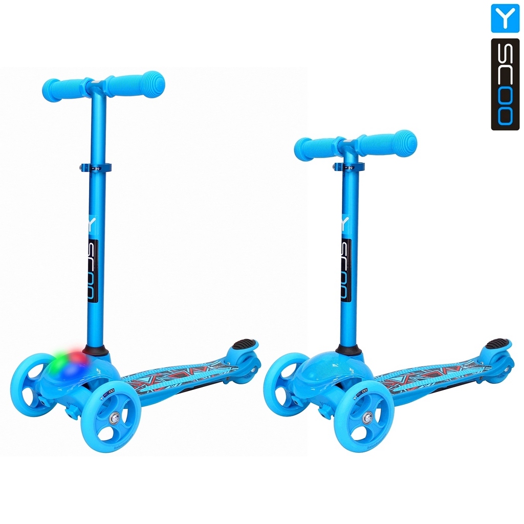 Самокат трехколесный Y-SCOO RT TRIO DIAMOND 120 Kaleidoscope blue