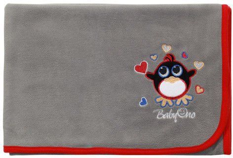 Плед BabyOno Нежность (75*100 см) Серый пингвин