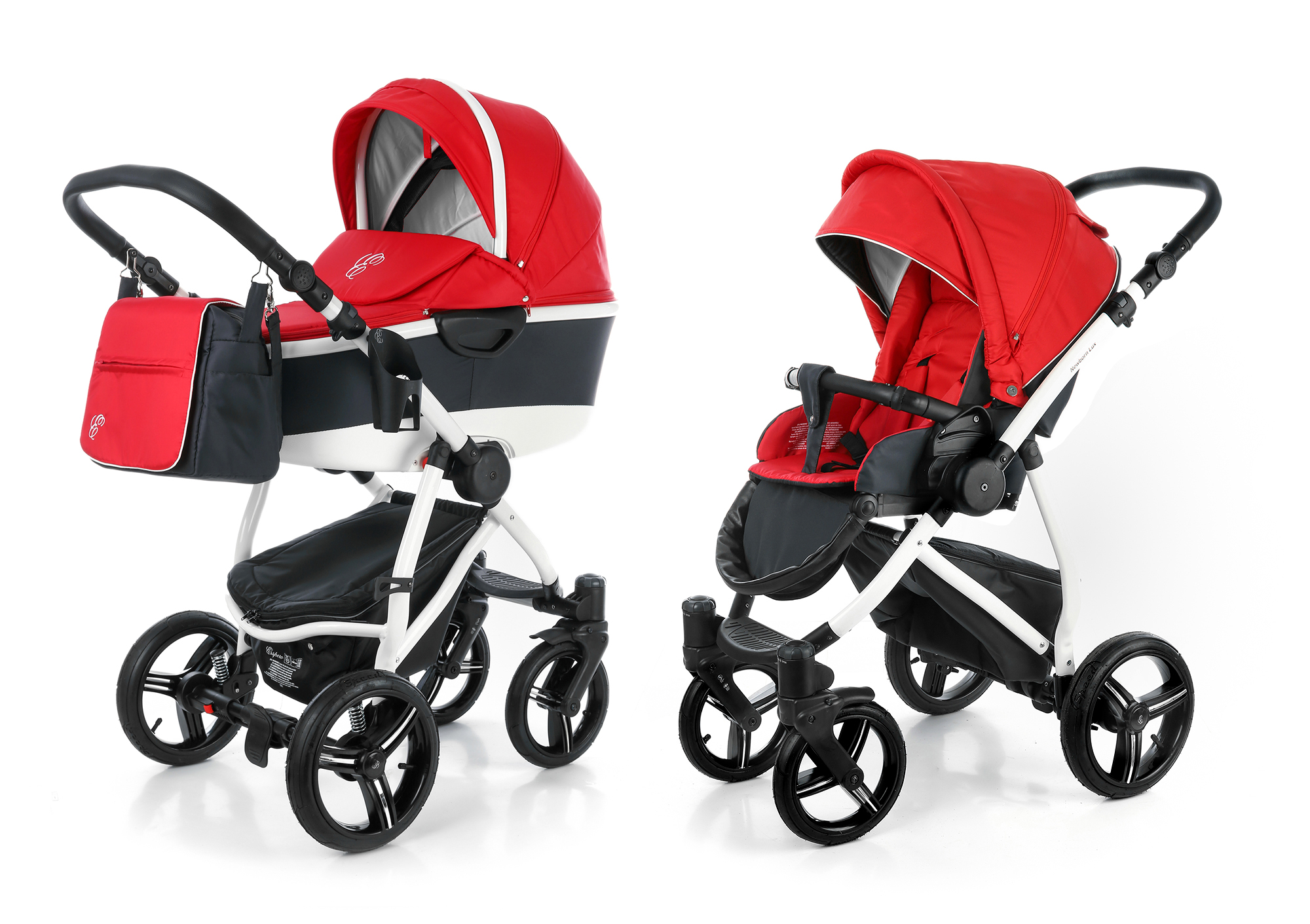 Коляска 2 в 1 Esspero Newborn Lux Alu (шасси White) Red