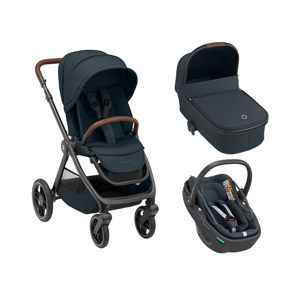 Коляска 3 в 1 Maxi-Cosi Oxford Coral 360 Essential Graphite