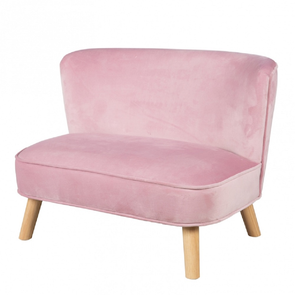Детский велюровый диван ROBA Lil Sofa Розовый