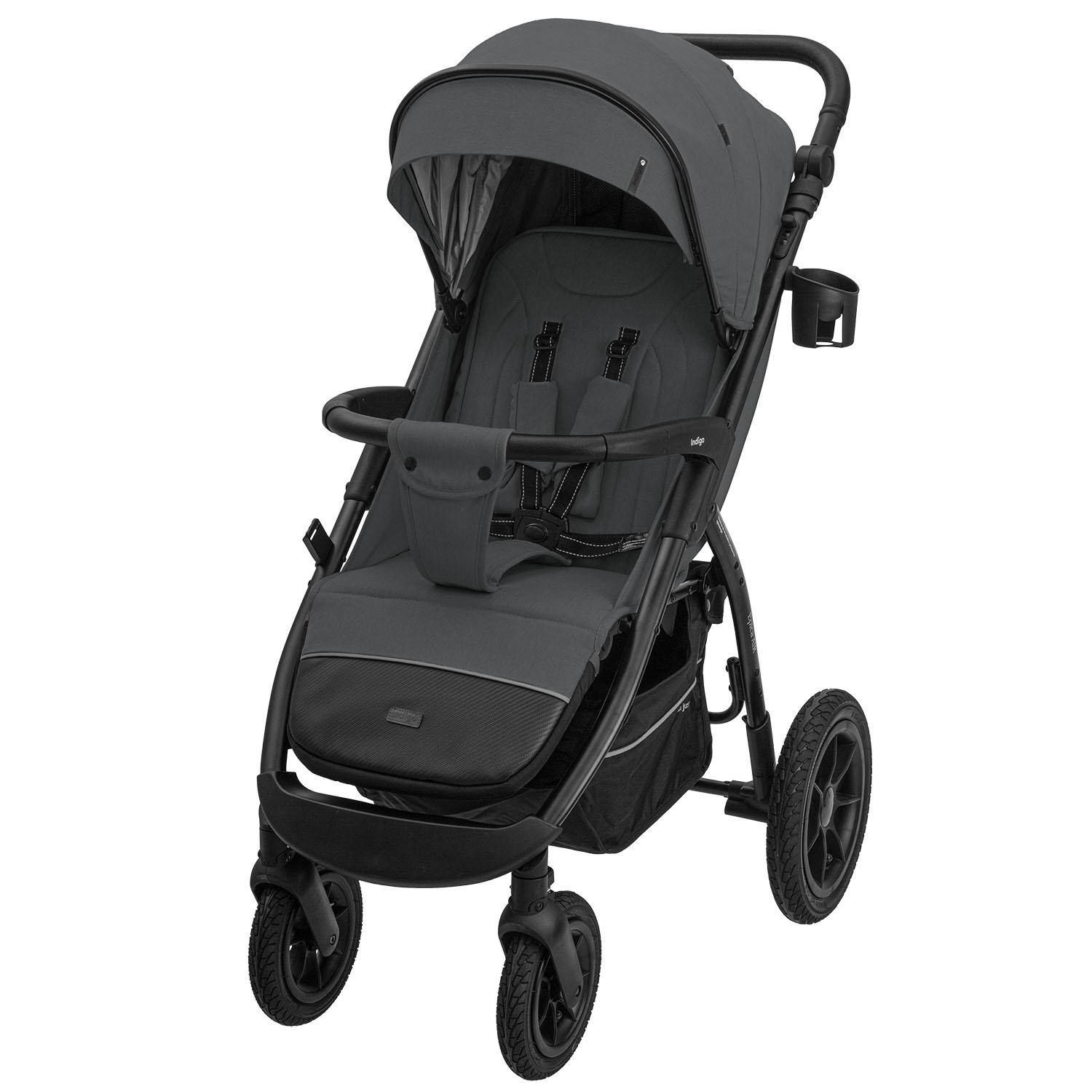 Прогулочная коляска INDIGO EPICA XL AIR темно-серый