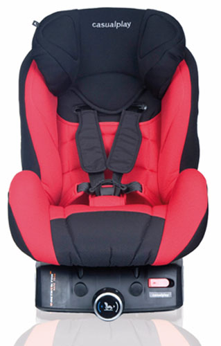 Автокресло CASUALPLAY Q-RETRACTOR FIX RED/BLACK