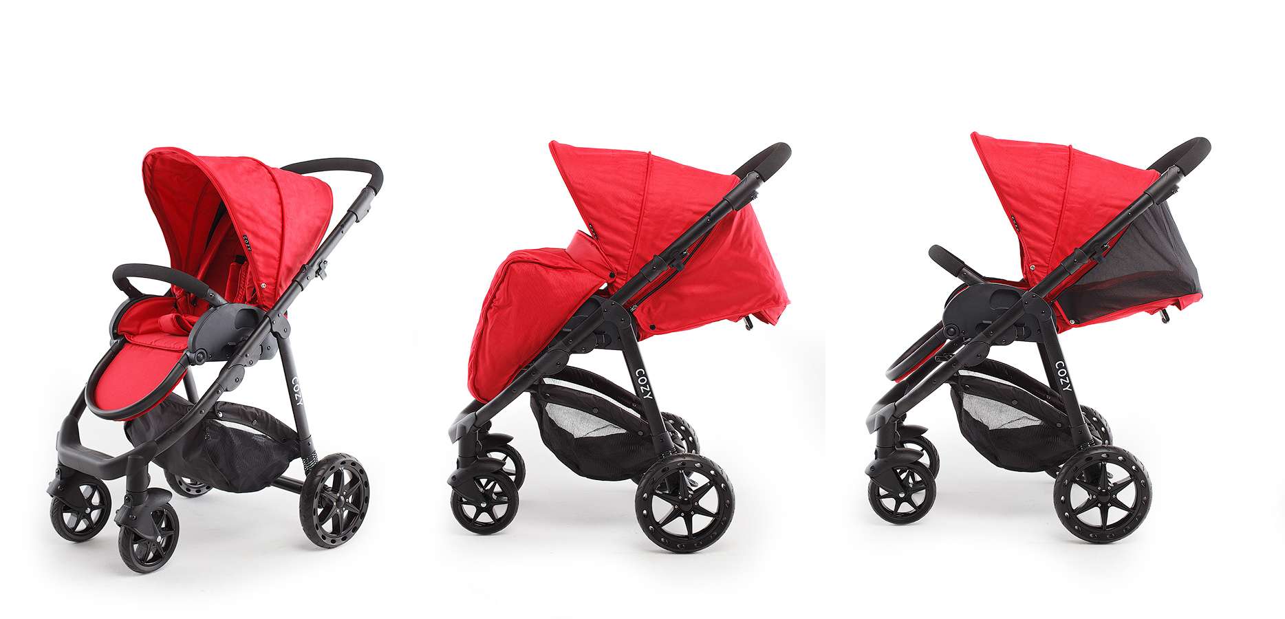 Коляска Cozy Smart Red