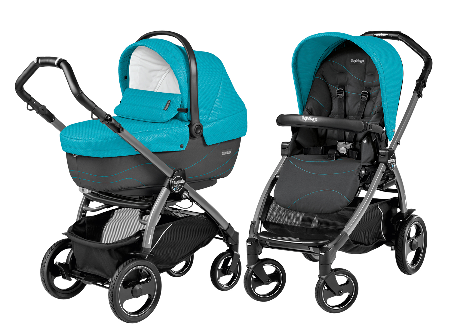 Коляска 2 в 1 Peg Perego Book 51 S XL Modular (шасси Jet) Bloom Scuba