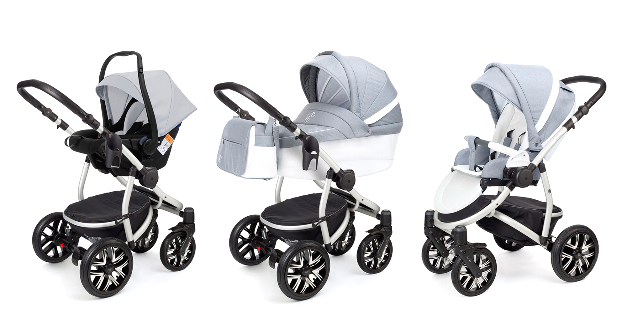 Коляска 3 в 1 Esspero Grand Discovery (шасси Grey) Jeans Grey
