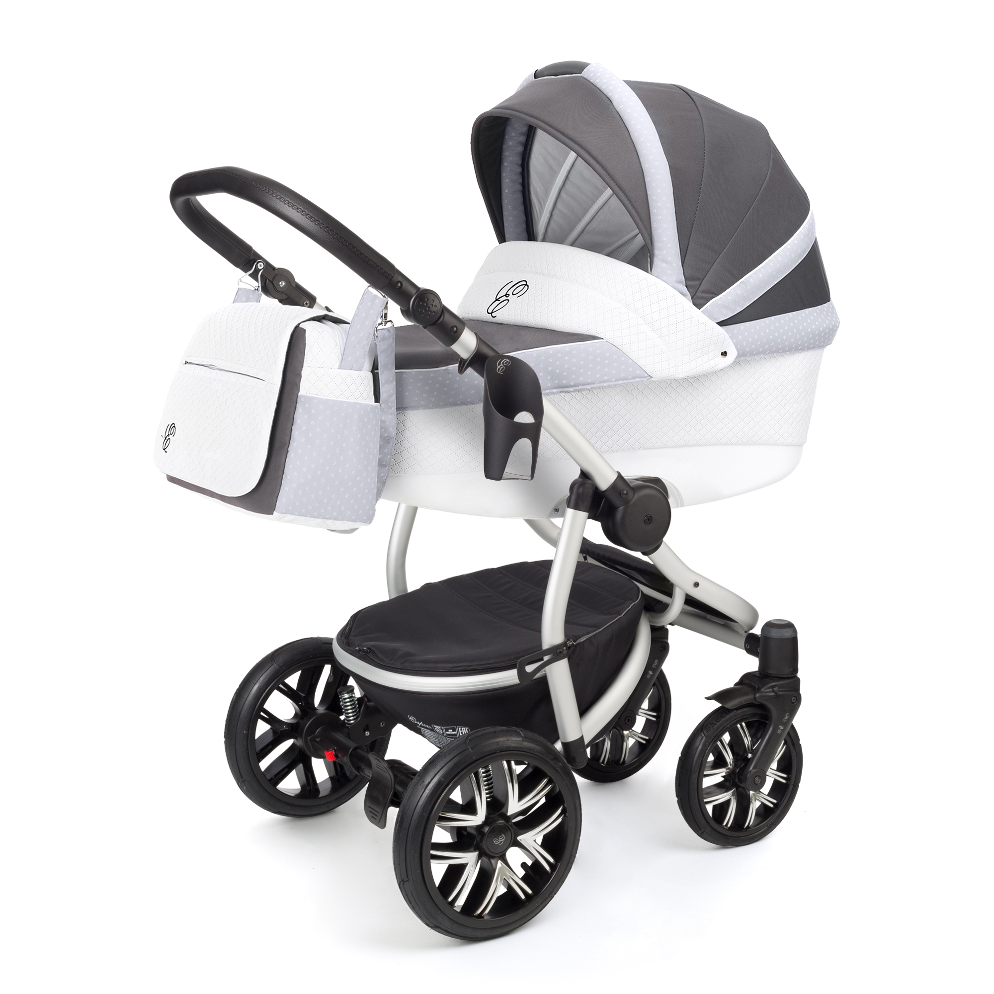 Коляска для новорожденных Esspero Grand Discovery (шасси Grey) Royal Silver