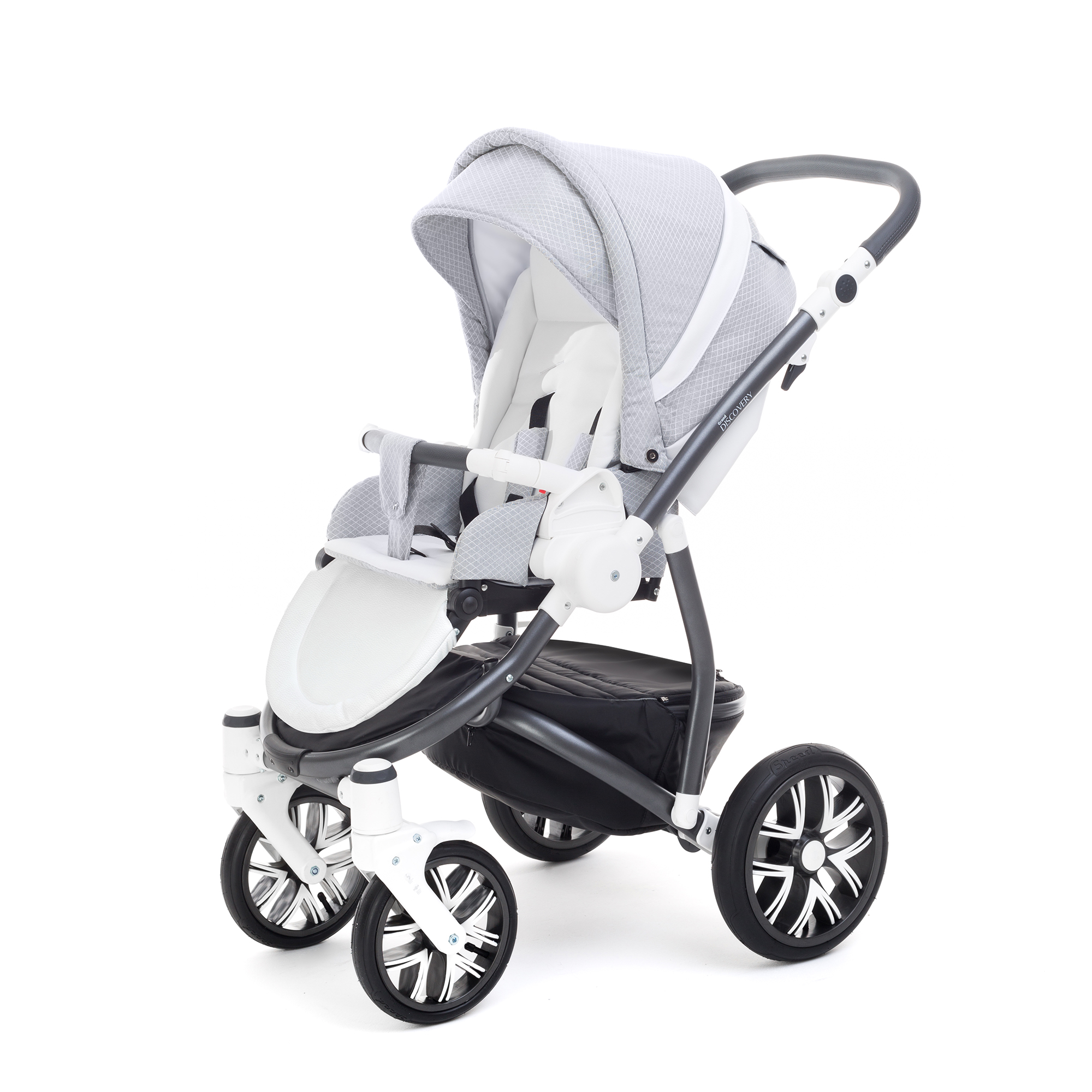 Прогулочная коляска Esspero Grand Discovery (шасси Graphite White) Grey Diamond