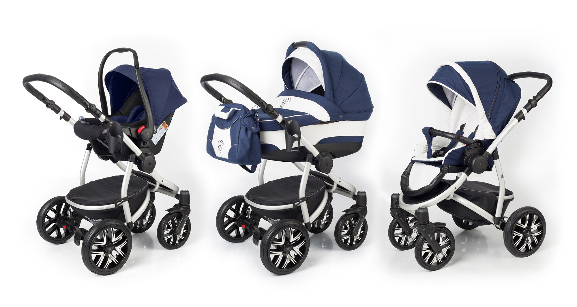 Коляска 3 в 1 Esspero Discovery (шасси Grey) Navy Lux