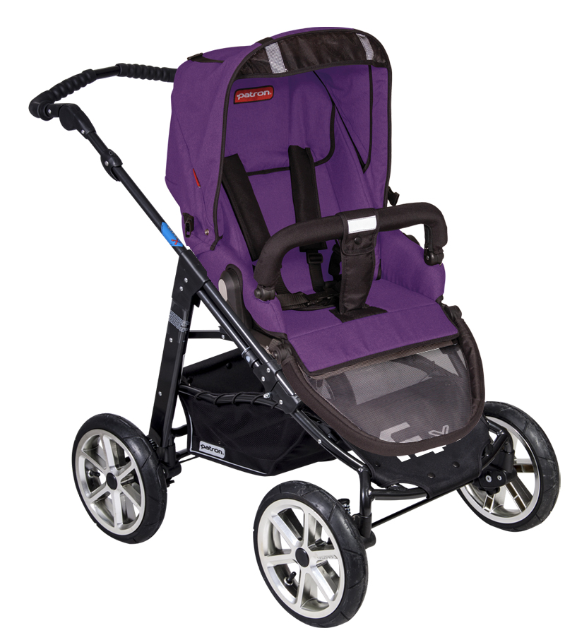 Коляска 2 в 1 Patron Fenix 4XC-B (черная рама) spirit plum purple 658