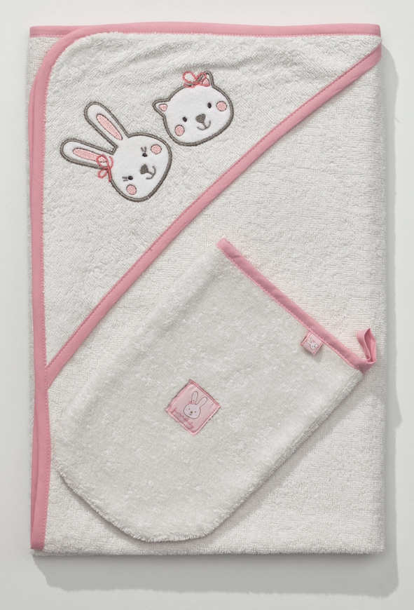 Полотенце-уголок Funnababy Lily Milly 90x90 см + варежка