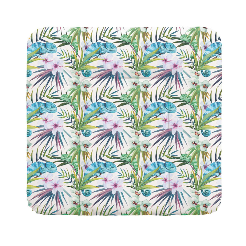 Пеленальный матрац 70x75 см Ceba Baby Flora Fauna мягкий на комод Camaleon Blanco W-144-099-542