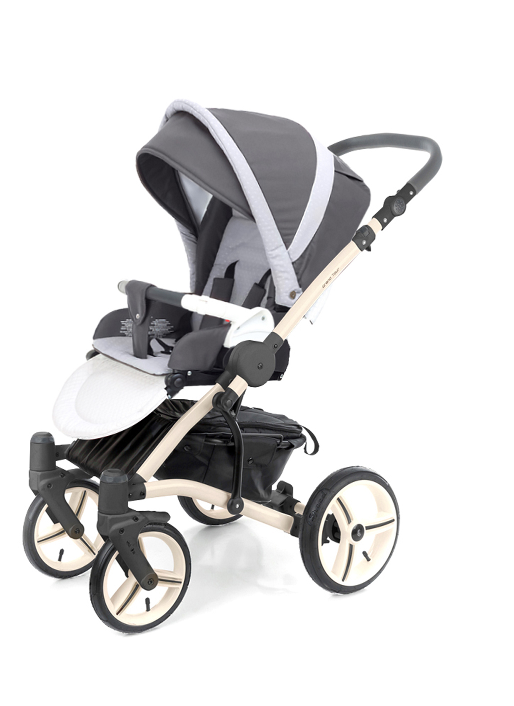 Прогулочная коляска Esspero Grand Tour (шасси Beige) Royal Silver
