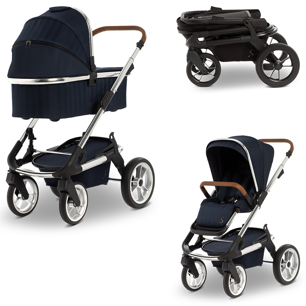 Коляска 2 в 1 Moon Solitaire Navy (557) 2020