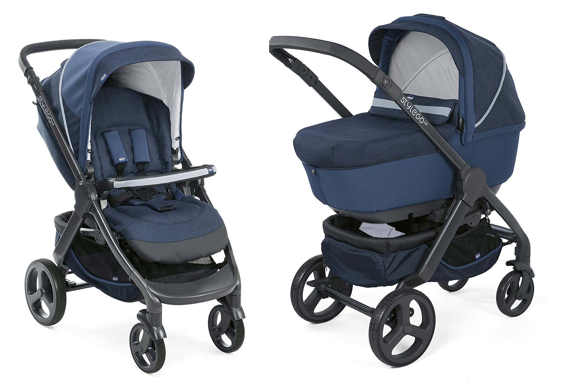 Коляска 2 в 1 Chicco Stylego Up Crossover Blue Passion