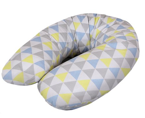 Подушка для кормления Ceba Baby Multi трикотажная Triangle Blue/Yellow
