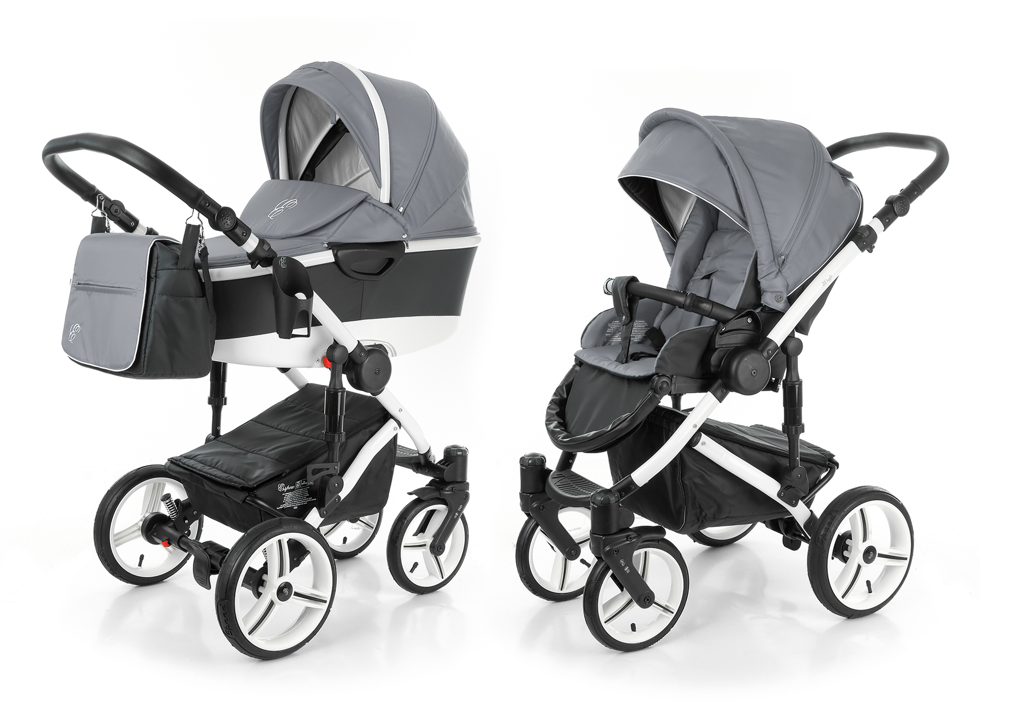 Коляска 2 в 1 Esspero Magic Alu (шасси White) Grey