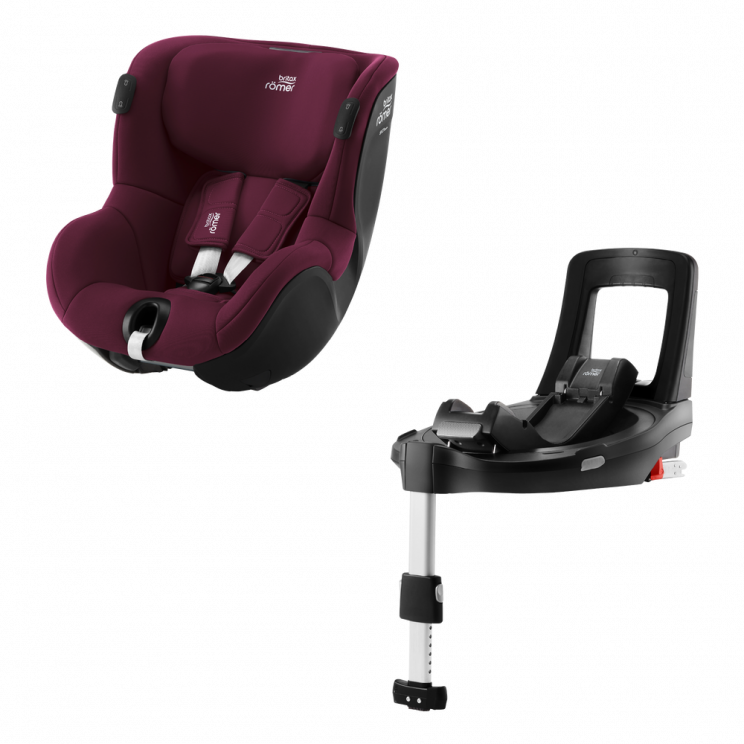 Автокресло Britax Römer DUALFIX iSENSE + база FLEX BASE iSENSE Burgundy Red