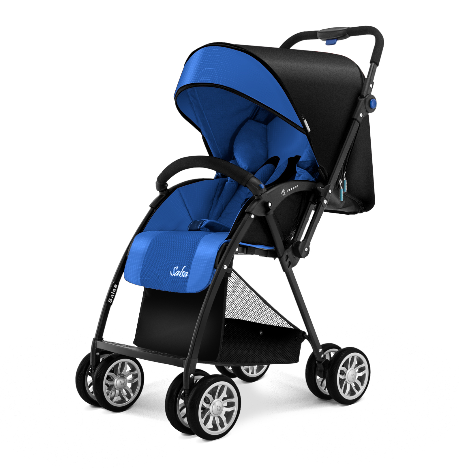 Zooper Salsa Royal Blue Plaid