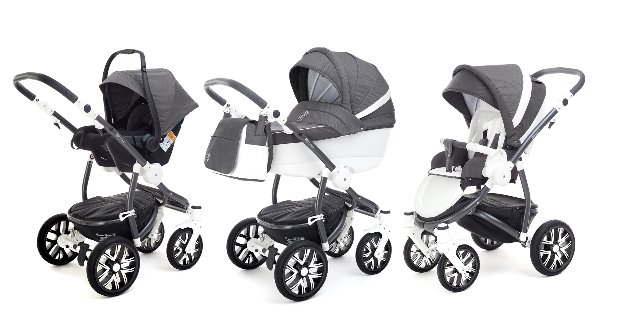 Коляска 3 в 1 Esspero Grand Discovery (шасси Graphite White) Diamond