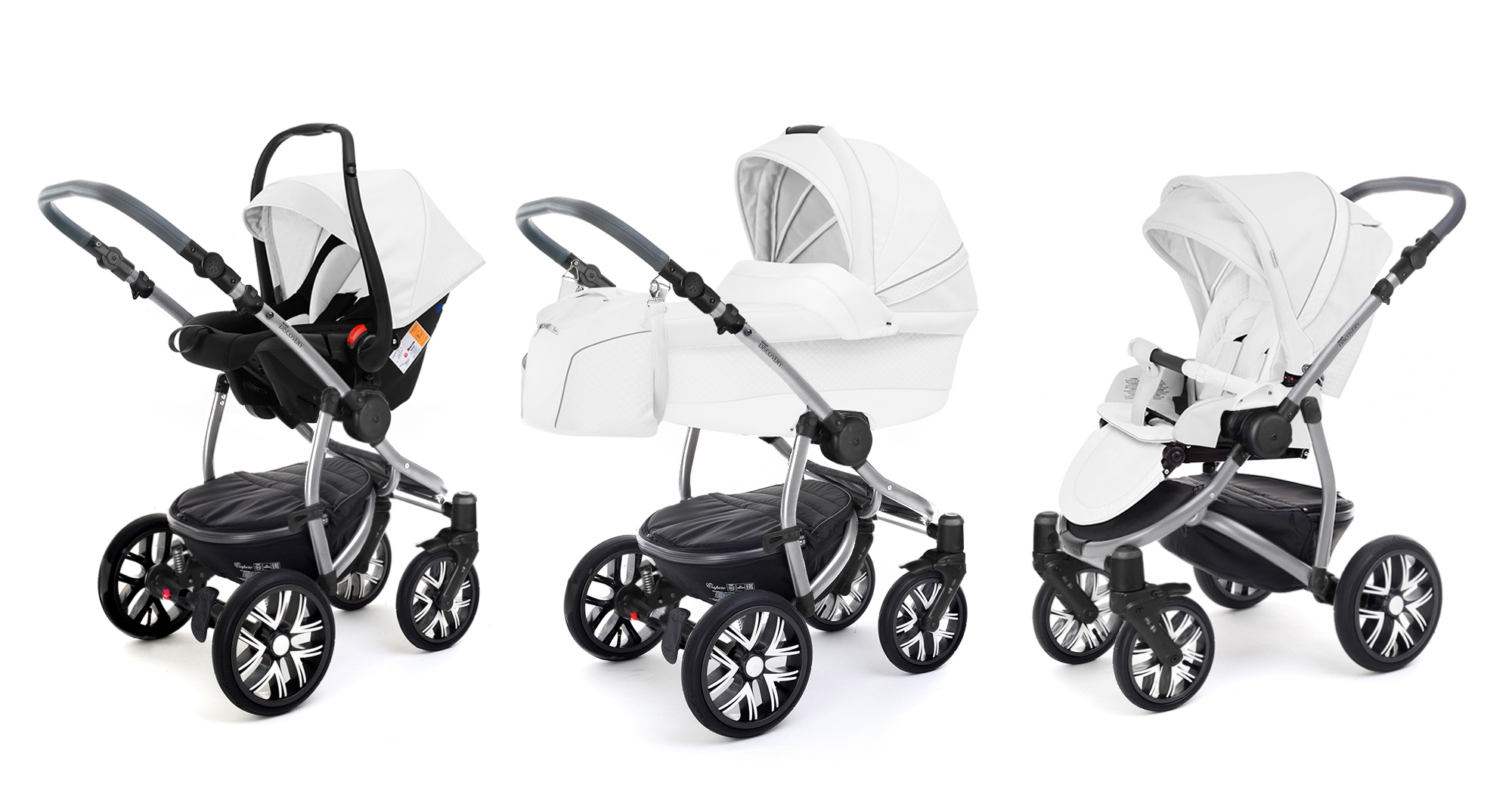 Коляска 3 в 1 Esspero Grand Discovery (шасси Grey) Nappa White